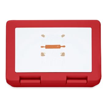 Cuisson Jeu de mots Cuire Cuisinier Chef Boulanger - Boîte à goûter - rouge - Devant