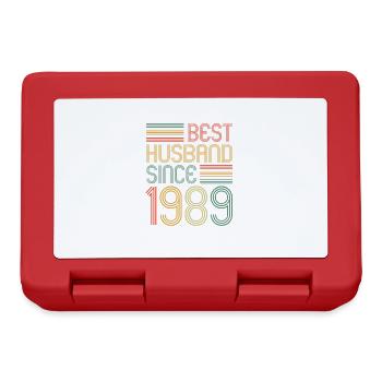 Meilleur mari depuis 1989 35e anniversaire de mariage - Boîte à goûter - rouge - Devant