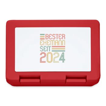 Meilleur mari depuis 2024 1er anniversaire de mariage - Boîte à goûter - rouge - Devant