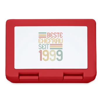 Beste Ehefrau seit 1999 25.Hochzeitstag - Brotdose - Rot - Vorne