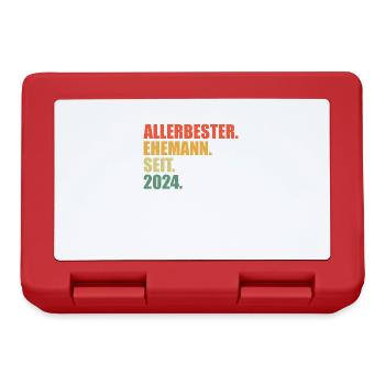 Bester Ehemann seit 2024 1.Hochzeitstag - Brotdose - Rot - Vorne