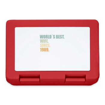 Meilleure épouse depuis 1989 35e anniversaire de mariage - Boîte à goûter - rouge - Devant