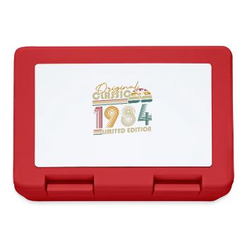 Original 1984 Jahrgang Geburtstag Retro Geschenk - Brotdose - Rot - Vorne
