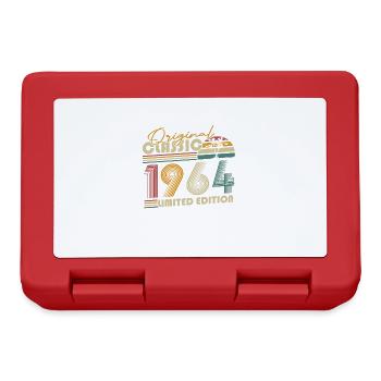 Original 1964 Jahrgang Geburtstag Retro Geschenk - Brotdose - Rot - Vorne