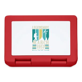 März 1957 Geburtstag, März 1957 Vintage-Geschenk. - Brotdose - Rot - Vorne