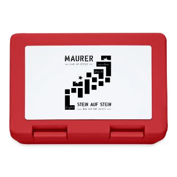Maurer Hochbau Steinmetz - Lunchbox - red - Front
