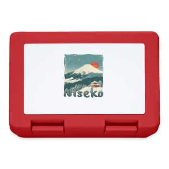 Niseko, Japon, Volcan, Coucher De Soleil, Hiver - Boîte à goûter - rouge - Devant