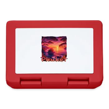 Phuket Thailand Sunset Grunge Design - Lunchbox - red - Front