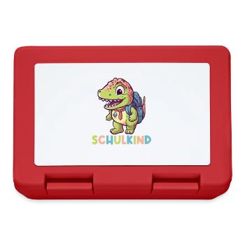 School Enrollment Dinosaur Dino TRex Schoolchild 2024 - Lunchbox - red - Front