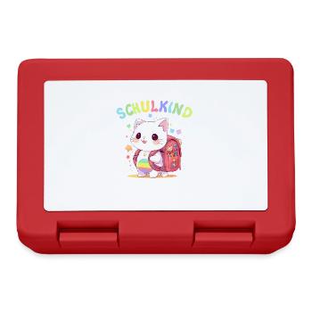 School Enrollment Cat School Beginning School Child 2024 - Lunchbox - red - Front
