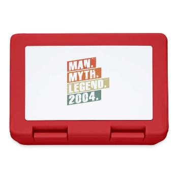 Vintage Born 2004 Man Myth Legend - Lunchbox - red - Front