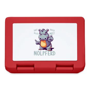 Hippo Hippo Complain Complainer Nölpferd - Lunchbox - red - Front