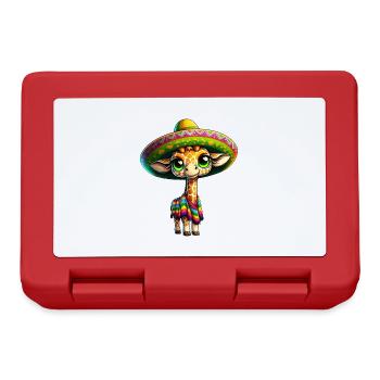Cinco de Mayo girafe : conception de dessin animé mignon avec - Boîte à goûter - rouge - Devant