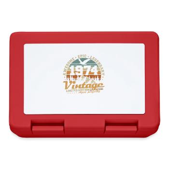 Vintage 1974 Vintage Retro Birthday Gift - Lunchbox - red - Front