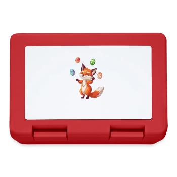 Easter Red Fox Juggling Eggs - Lunchbox - red - Front