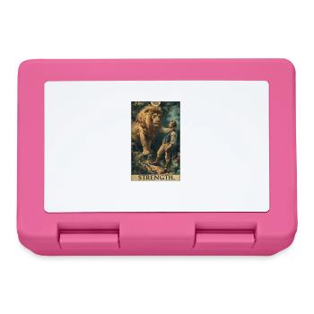 Tarotkarten Tarotkarte Strength Kraft - Brotdose - Pink - Vorne