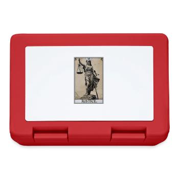Tarotkarten Tarotkarte Justice Gerechtigkeit - Brotdose - Rot - Vorne