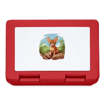 Chat d’Abyssinie Abessinierkatze - Boîte à goûter - rouge - Devant