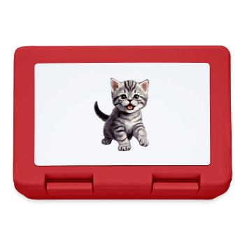 Chat Chats American Shorthair - Boîte à goûter - rouge - Devant