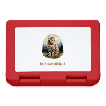 Cat Cats American Bobtail - Lunchbox - red - Front