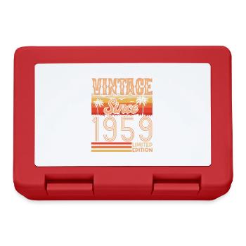 Birthday 1959. Vintage Born in 1959 Birthday - Lunchbox - red - Front