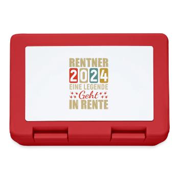 Retraités 2024 : une légende se lance dans les cadeaux de retraite - Boîte à goûter - rouge - Devant