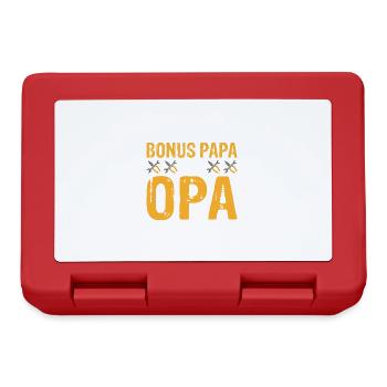 J’ai deux pistes bonus papa et grand-père les rock b - Boîte à goûter - rouge - Devant