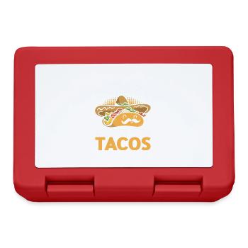 Taco Lover Food Quote Taco - Brotdose - Rot - Vorne