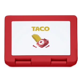 Taco Lover Food Quote Taco - Brotdose - Rot - Vorne
