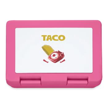 Taco Lover Food Quote Taco - Lunchbox - pink - Front