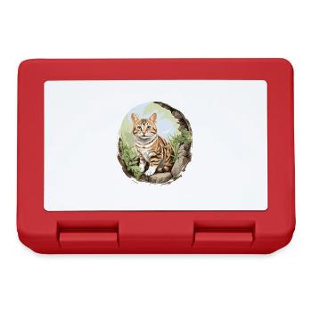 Cat Cats American Wirehair - Lunchbox - red - Front