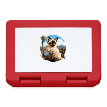 Balinese Cat Balinesenkatze - Lunchbox - red - Front