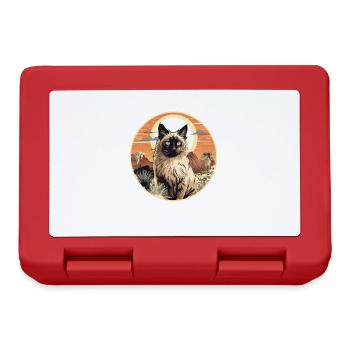 Balinese Cat Balinesenkatze - Lunchbox - red - Front