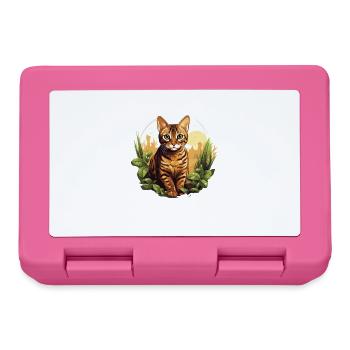 Bengal Cat Bengalkatze - Brotdose - Pink - Vorne