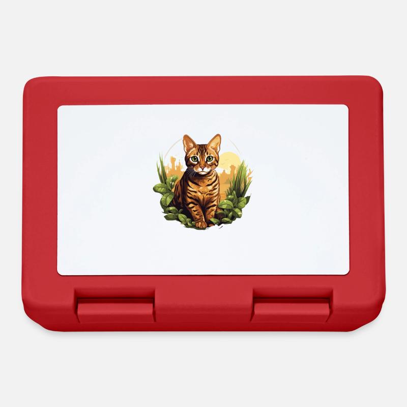 Chat du Bengale Bengalkatze - Boîte à goûter - rouge