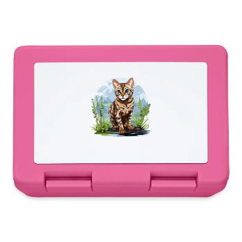 Bengal Cat Bengalkatze - Brotdose - Pink - Vorne