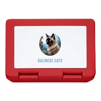 Balinese Cat Balinesenkatze - Lunchbox - red - Front