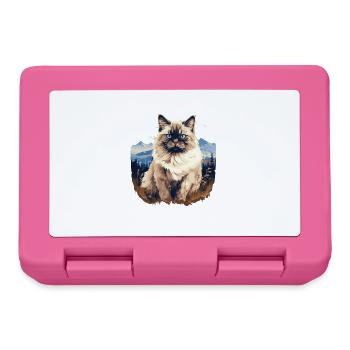 Birman Cat Birma Katze - Brotdose - Pink - Vorne