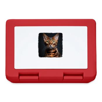 Bengal Cat Bengalkatze - Brotdose - Rot - Vorne