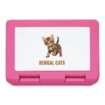 Bengal Cat Bengalkatze - Brotdose - Pink - Vorne