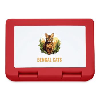 Bengal Cat Bengalkatze - Brotdose - Rot - Vorne