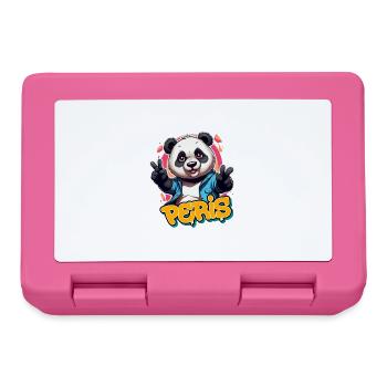 PERIS - Beau nom de garçon avec Cool Panda - Boîte à goûter - rose - Devant