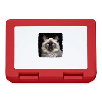 Birman Cat Birma Katze - Brotdose - Rot - Vorne