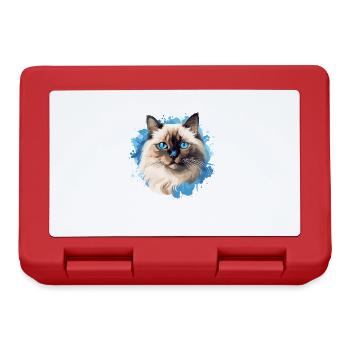 Chat de Birmanie Birma Katze - Boîte à goûter - rouge - Devant