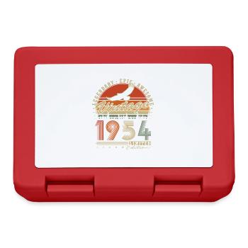 Legendär 1954 Vintage Jahrgang Geburtstag Geschenk - Brotdose - Rot - Vorne
