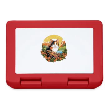 Chat calicot Chat porte-bonheur - Boîte à goûter - rouge - Devant