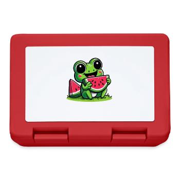 Grenouille kawaii à la pastèque - Boîte à goûter - rouge - Devant