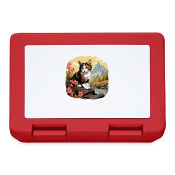 Chat calicot Chat porte-bonheur - Boîte à goûter - rouge - Devant