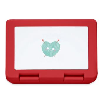 Knitting Crochet - Lunchbox - red - Front