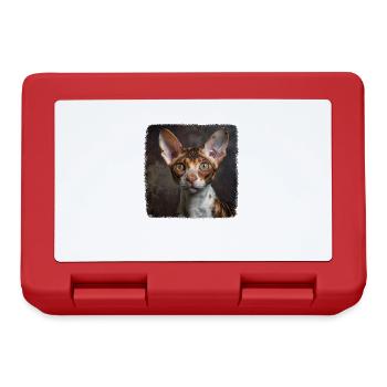 Cornish Rex Kätzchen Cornish Rex Katze - Brotdose - Rot - Vorne